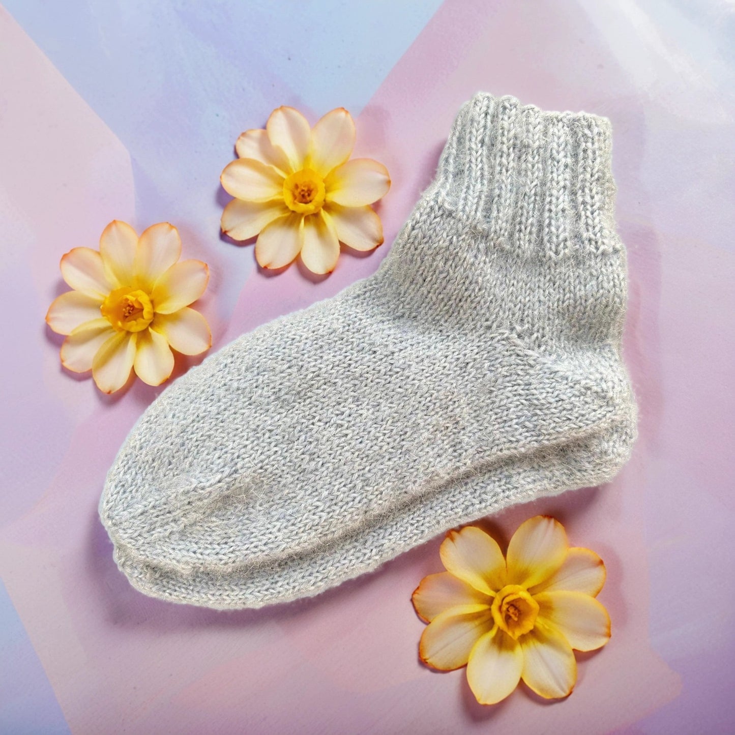 Носки из мохера и акрила