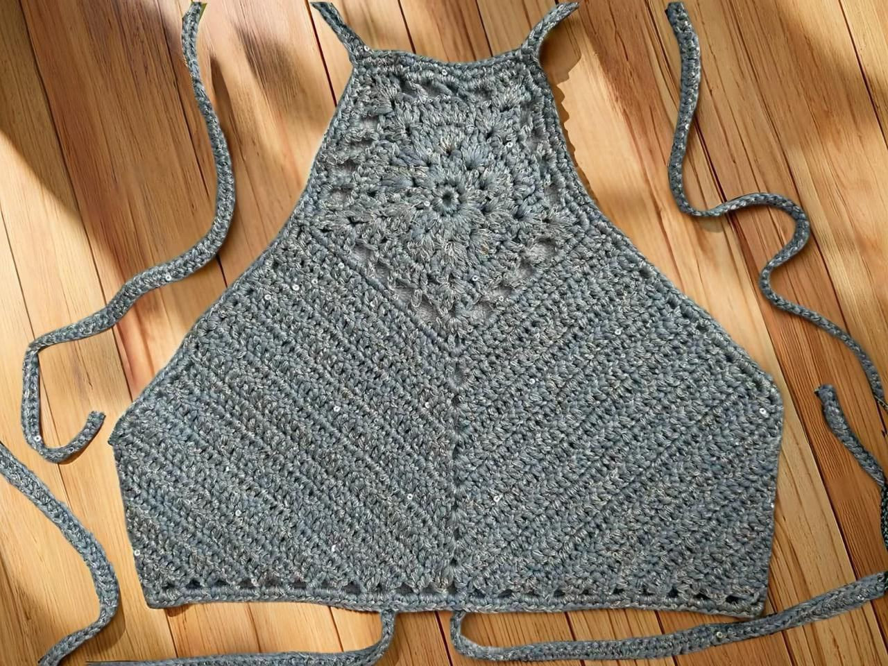 Handgemachtes Top mit Lurex