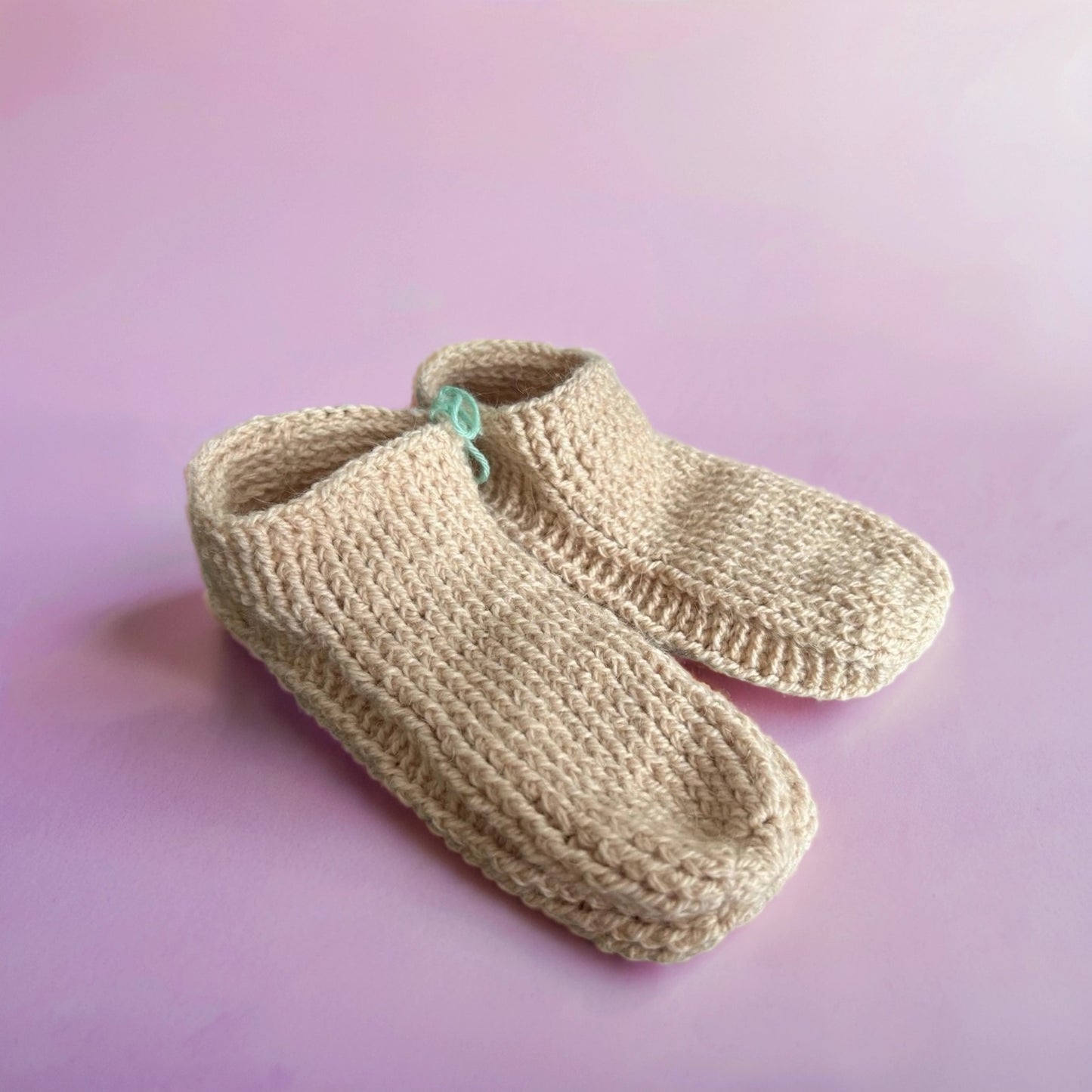 Hausschuh-Socken Merinowolle & Acryl