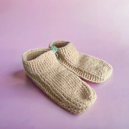 Hausschuh-Socken Merinowolle & Acryl