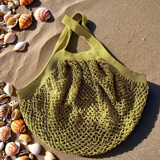 Handgestrickt Baumwollnetz-Tasche – Avoska