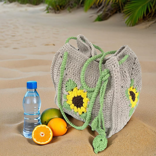 Häkel-Tasche Sonnenblume