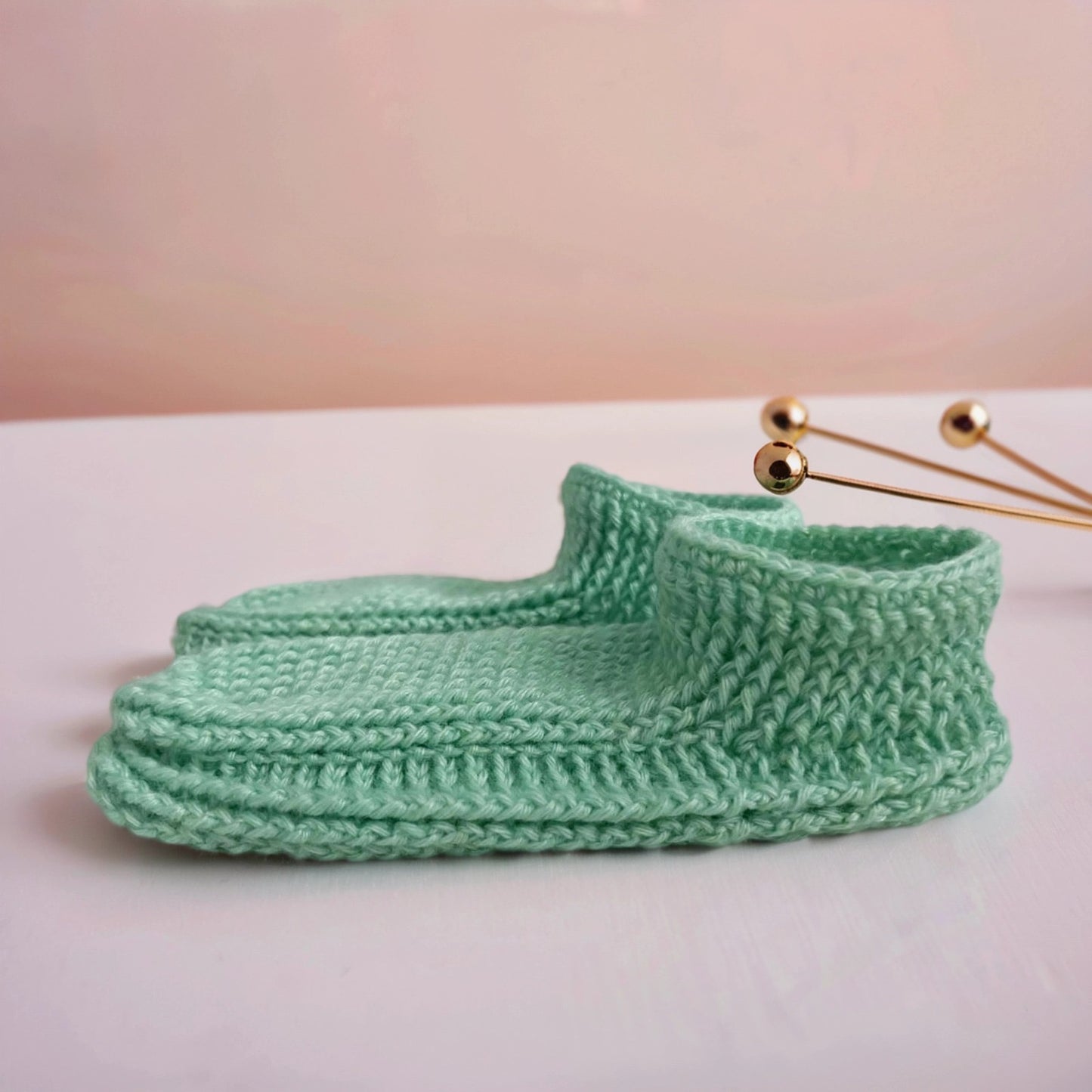 Hausschuh-Socken aus Merinowolle & Seide