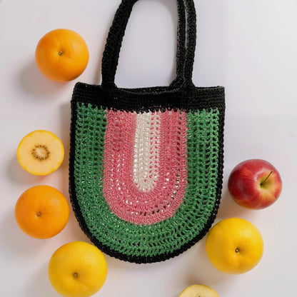 Gehäkelte Tote-Bag mit Ajourmuster