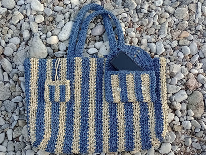 Shopper-Tasche aus Raffia