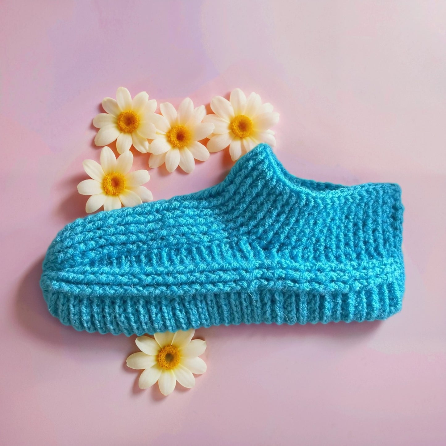 Hausschuh-Socken Merinowolle & Acryl