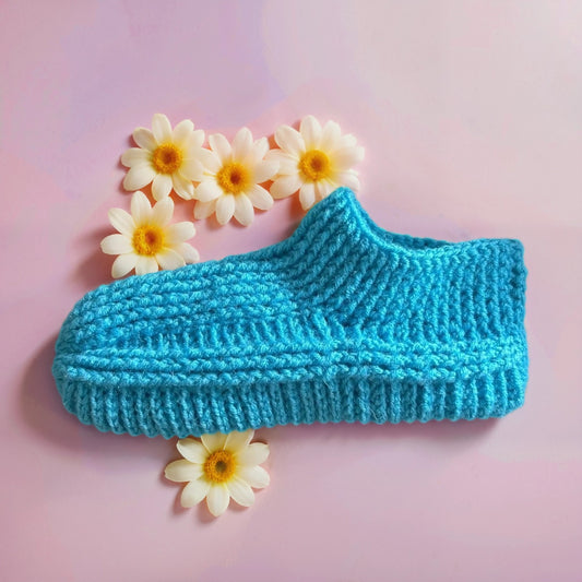 Hausschuh-Socken Merinowolle & Acryl