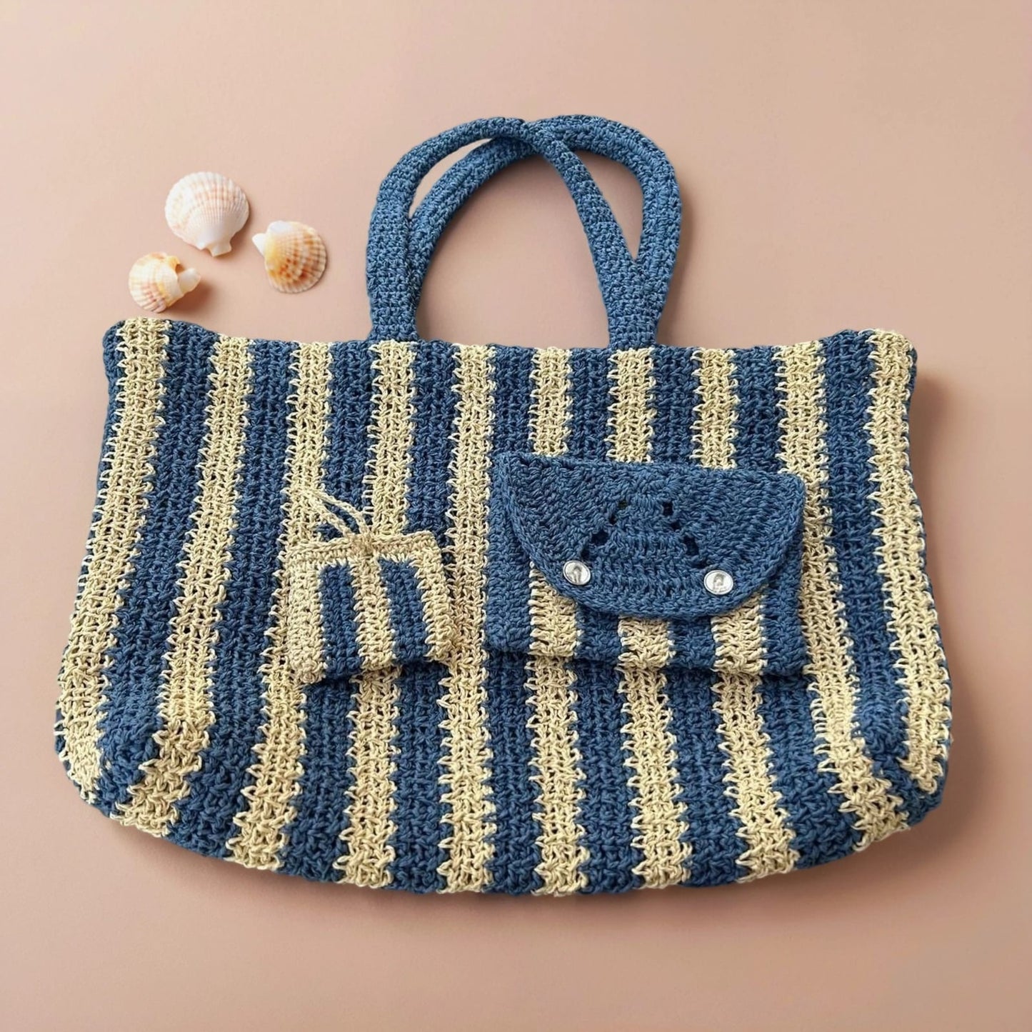 Shopper-Tasche aus Raffia