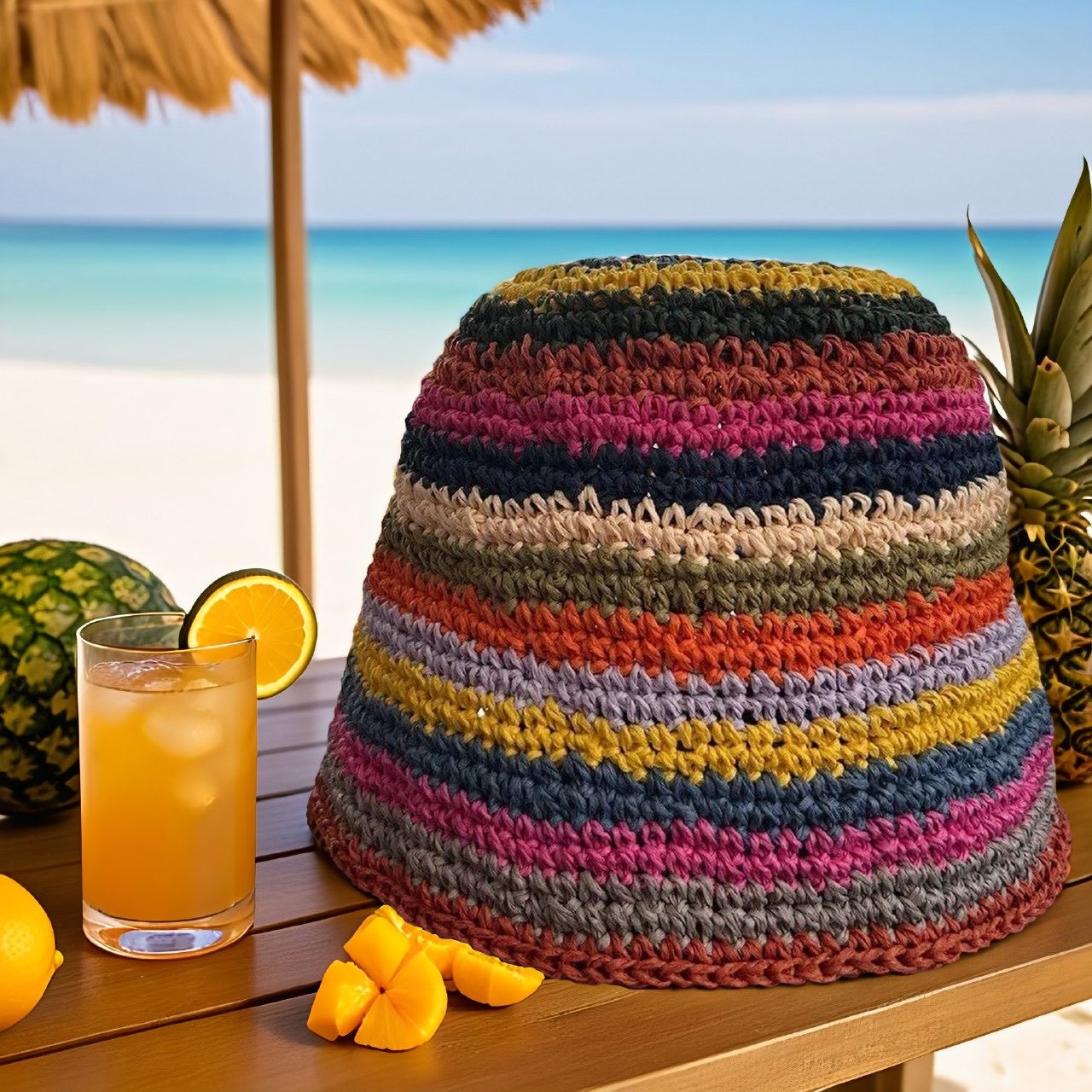 Handgehäkelter Sonnenhut