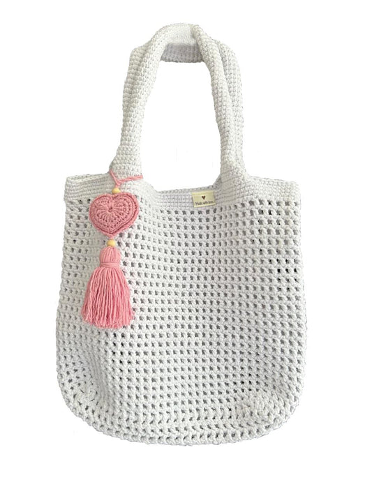 Handgestrickt Eco-Baumwoll-Netzshopper