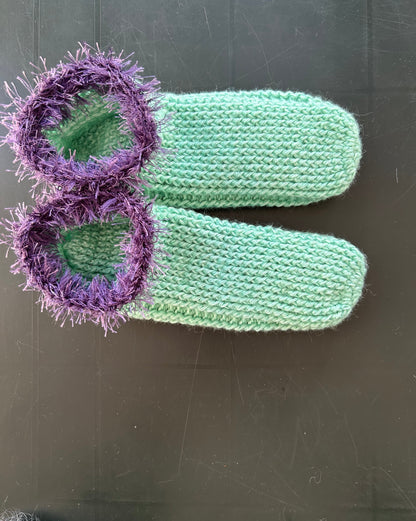 Hausschuh-Socken aus Merinowolle