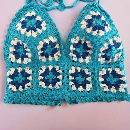 Handgestrickt Sommer-Top Vintage Granny