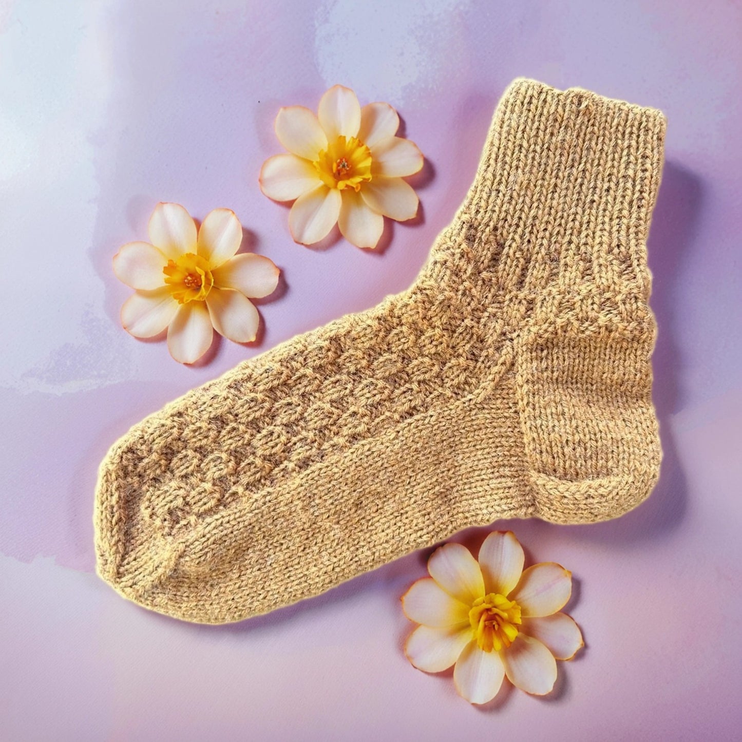 Handgemachte warme Socken aus Angora und Acryl