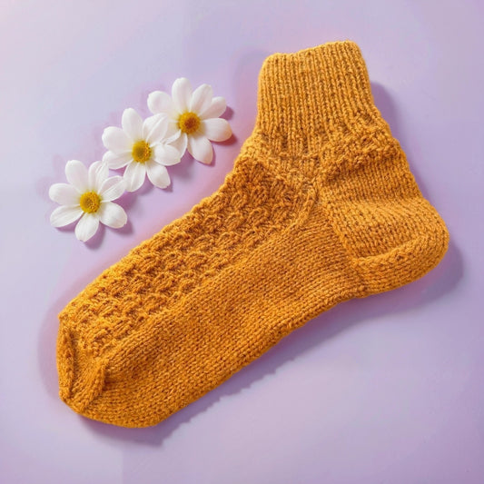 Handgemachte warme Socken aus Angora und Acryl