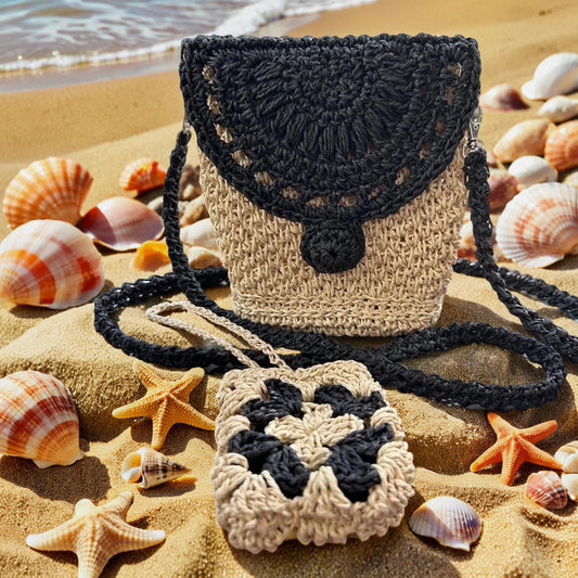 Handgemachte Mini-Tasche aus Raffia