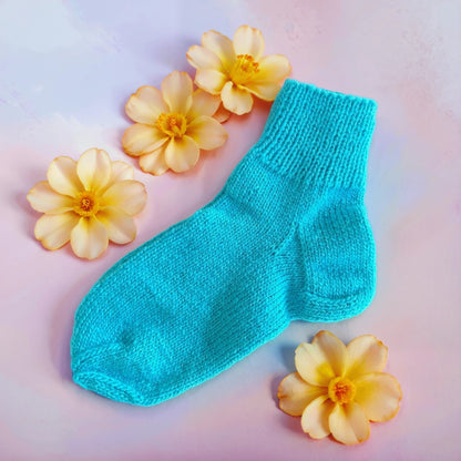 Handgemachte Socken aus Merinowolle und Acryl