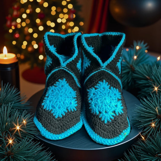 Hausschuh-Socken aus Merinowolle