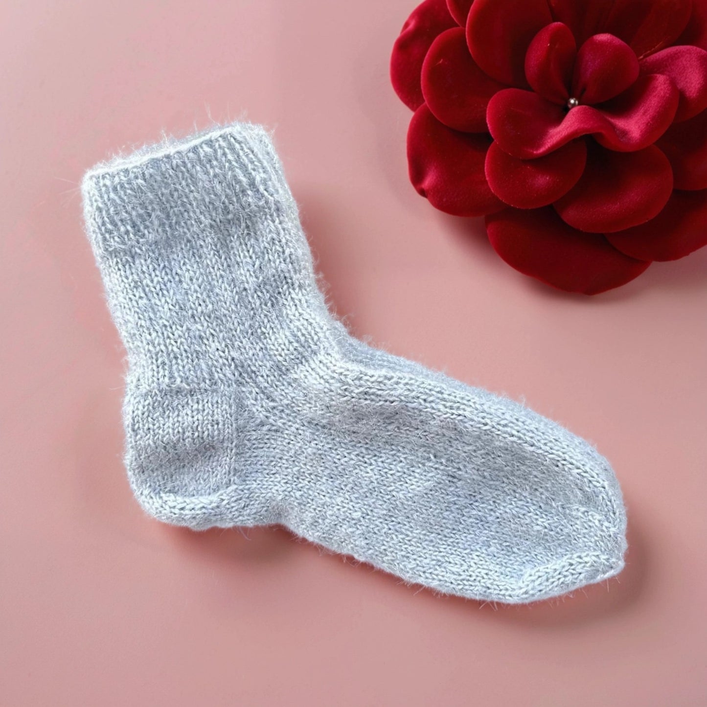 Носки из мохера и акрила