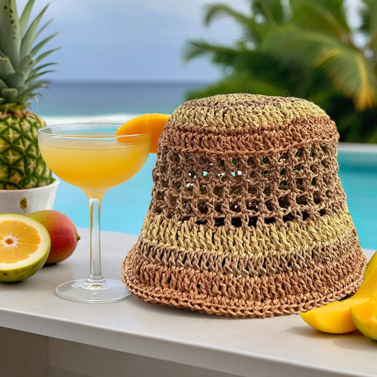 Leichte Sommer-Panama aus Raffia