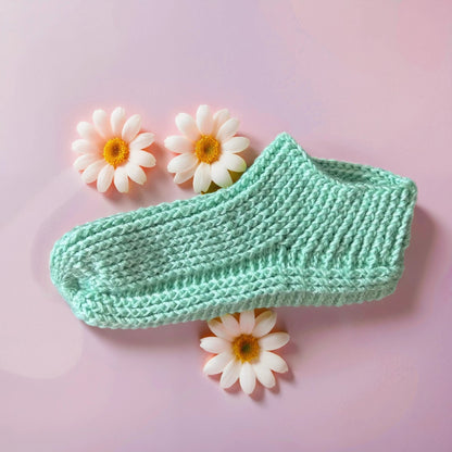 Hausschuh-Socken aus Merinowolle & Seide