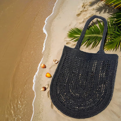 Gehäkelte Tote-Bag mit Ajourmuster