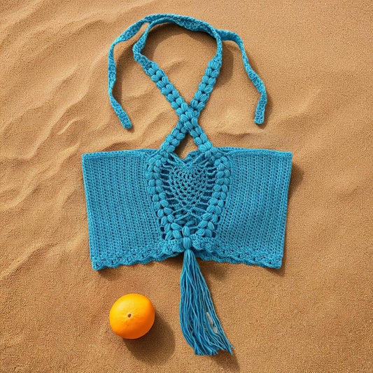 Handgestrickt Baumwoll-Top