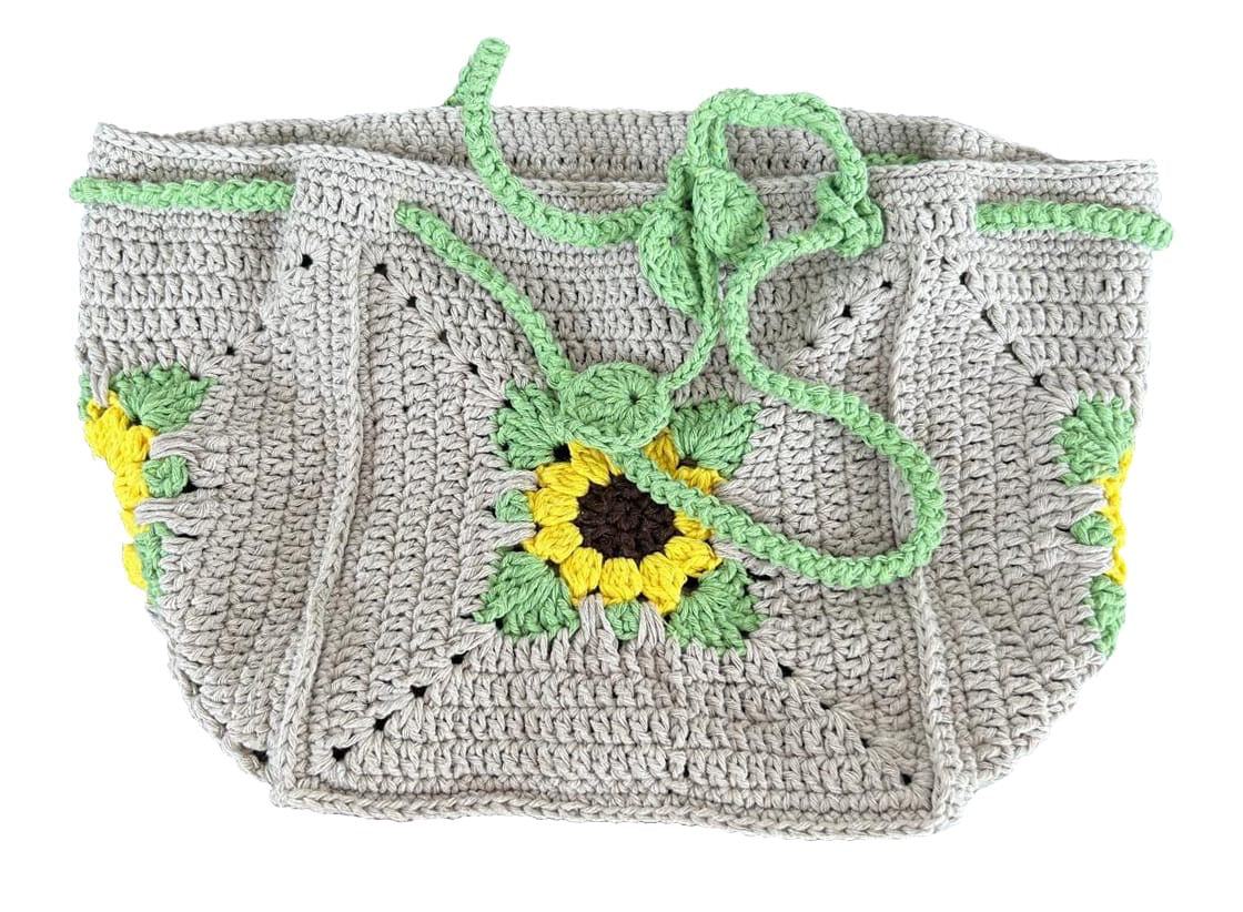 Häkel-Tasche Sonnenblume