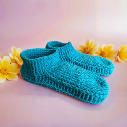 Hausschuh-Socken Merinowolle & Acryl