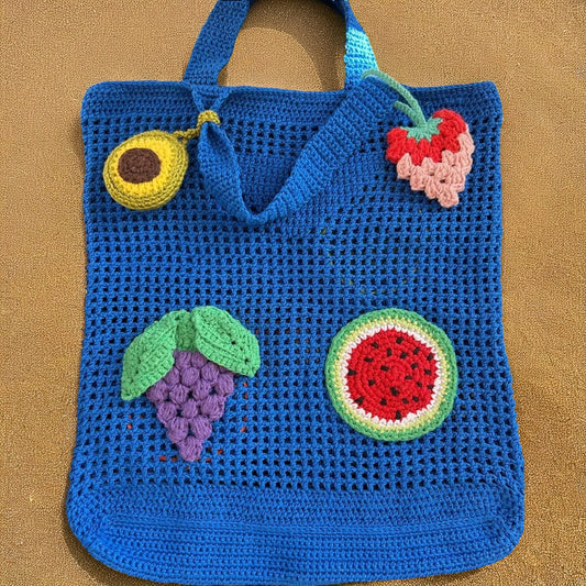 Handgestrickt Shopper-Tasche Fruchtspiel