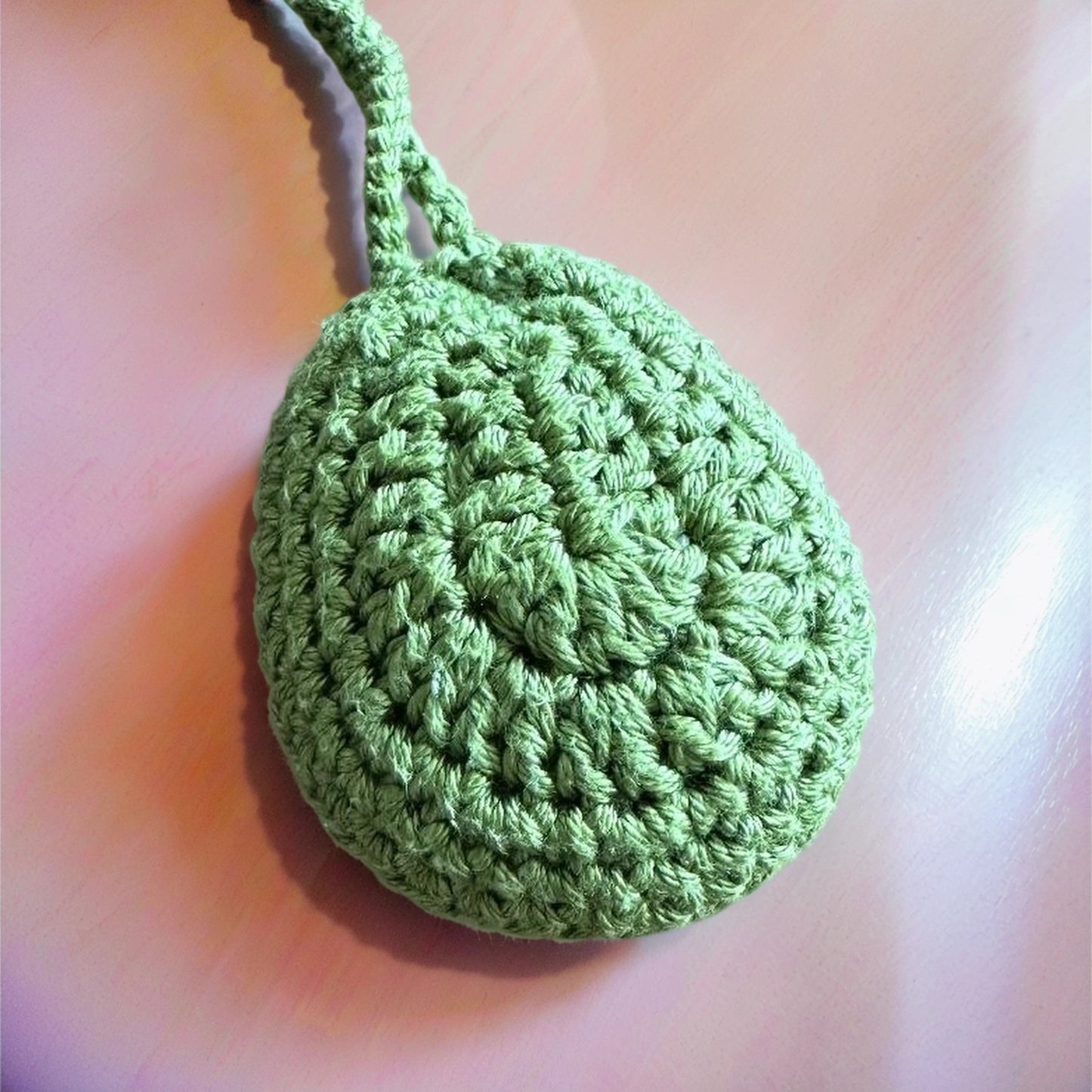 Hand-knitted Avocado Keychain
